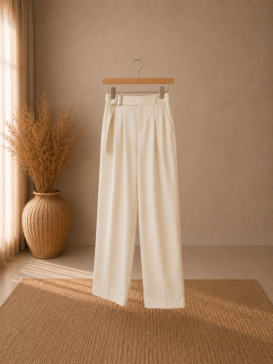 Pantalón wide leg pinzas
