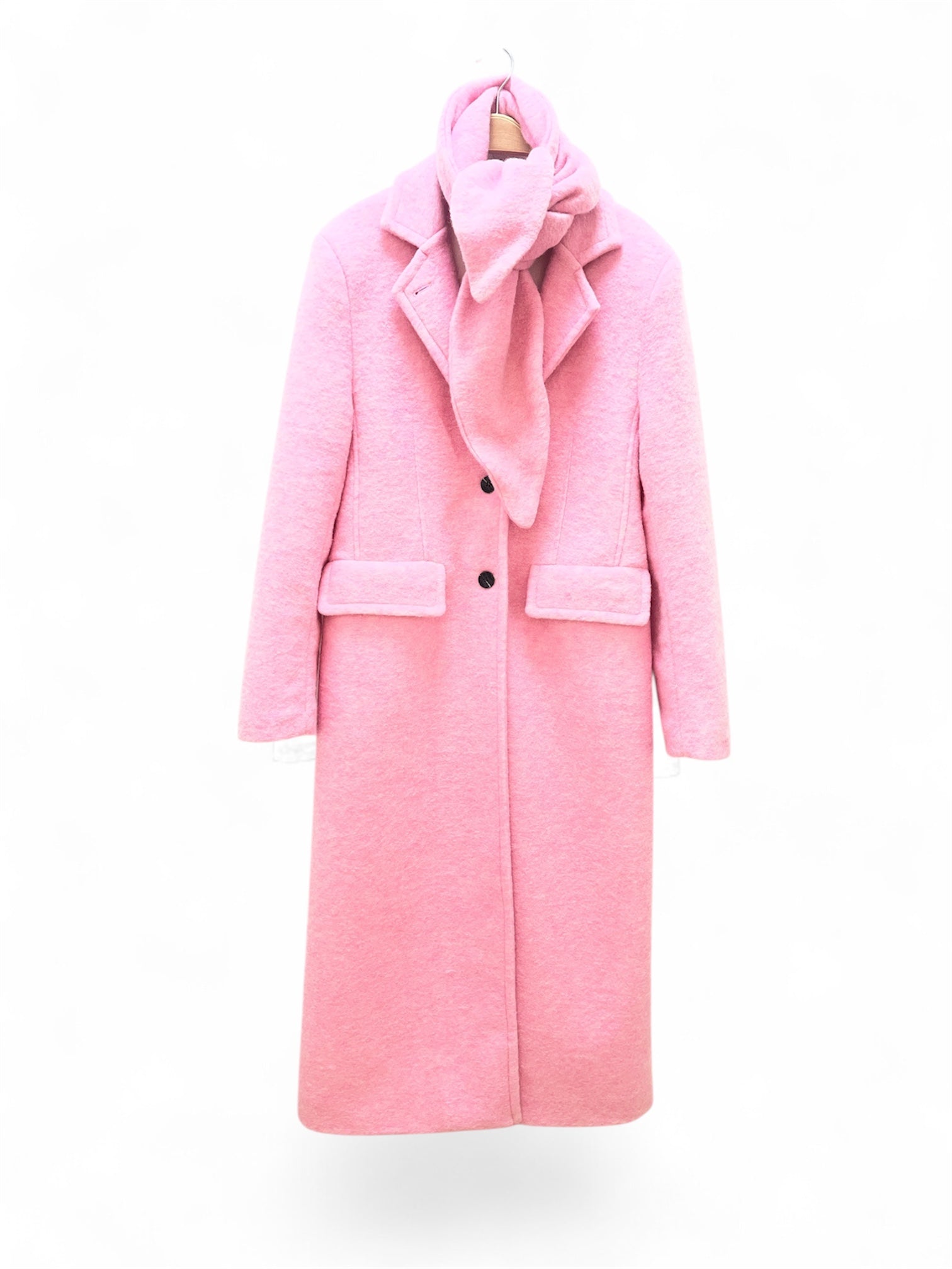 Abrigo paño rosa