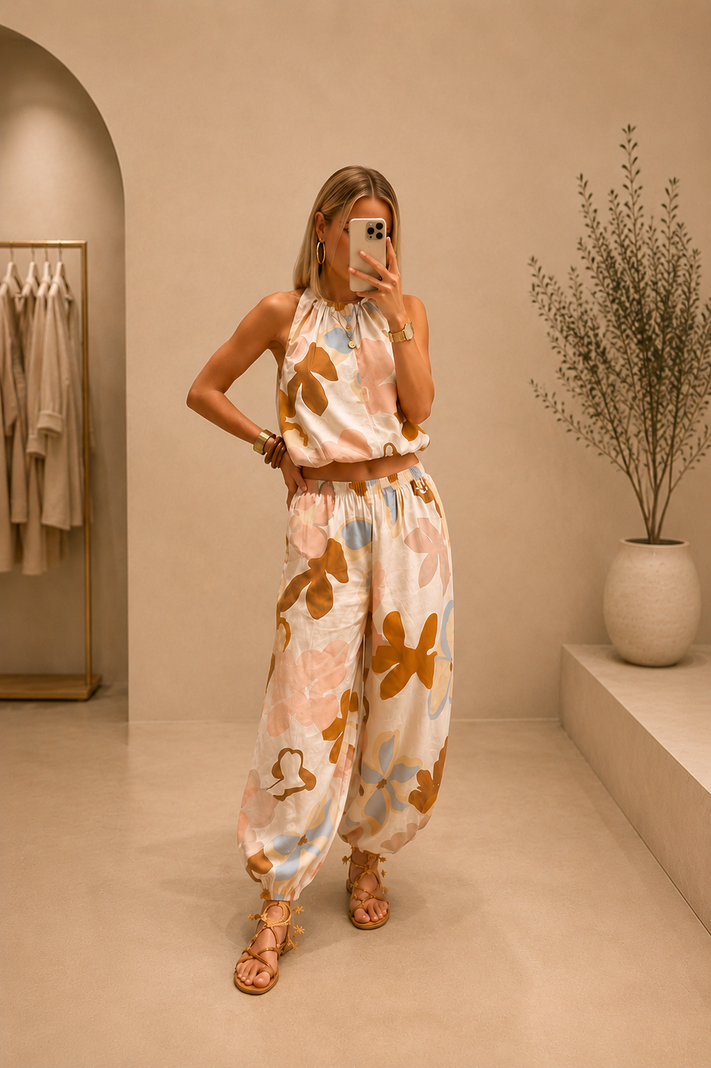 Conjunto Bombacho Flores