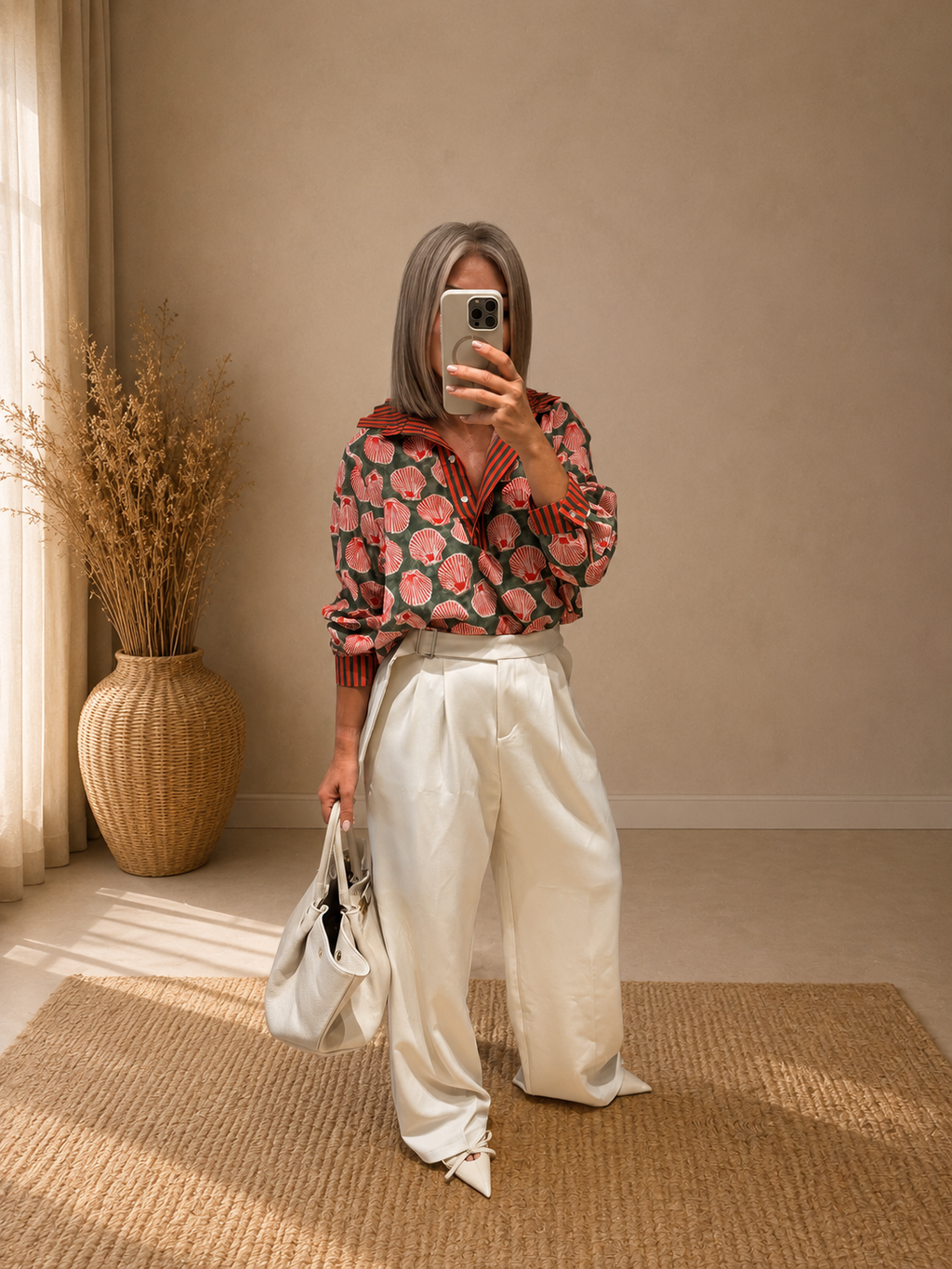 Pantalón wide leg pinzas
