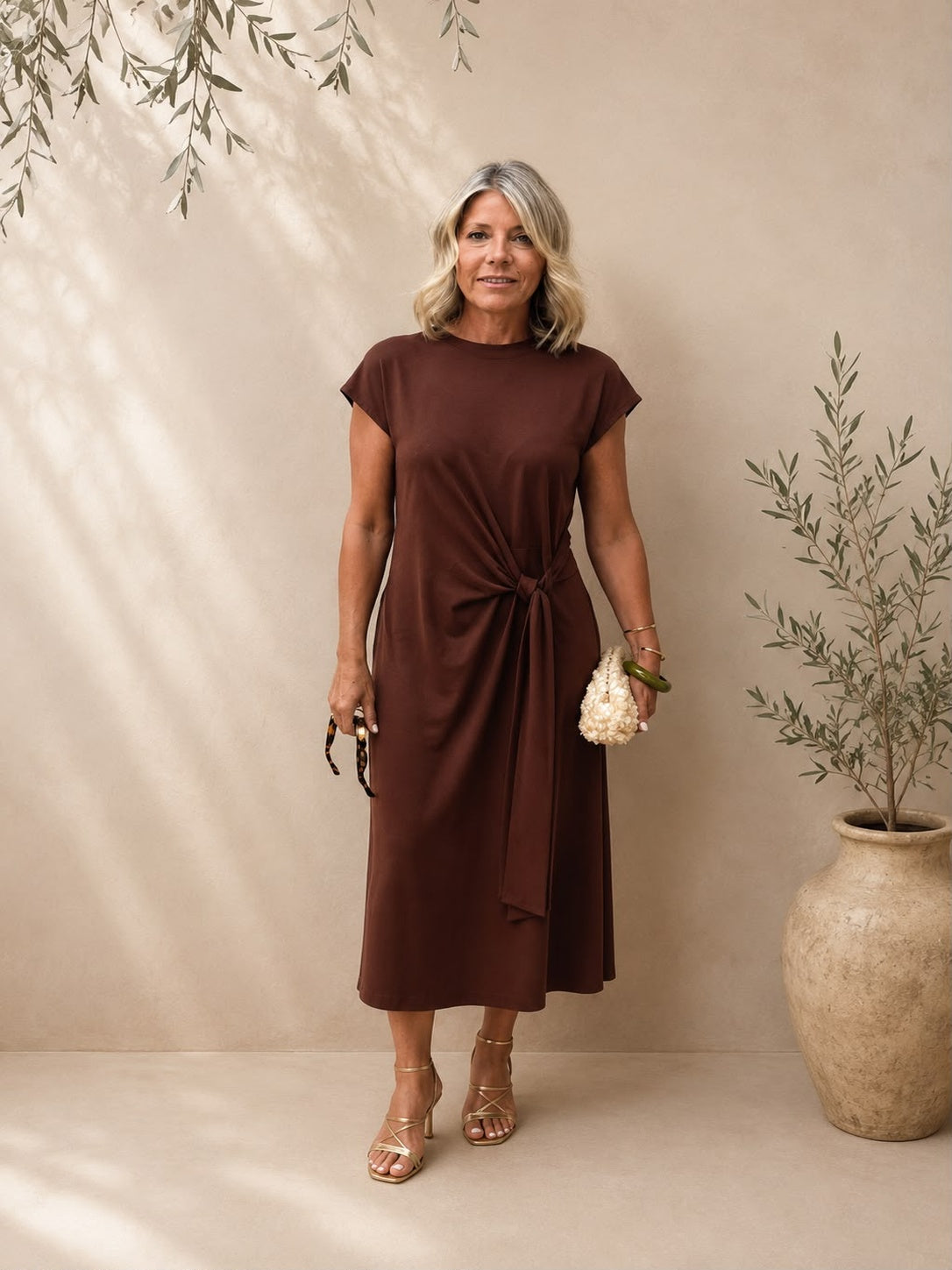 Vestido Nudo Nika Teja